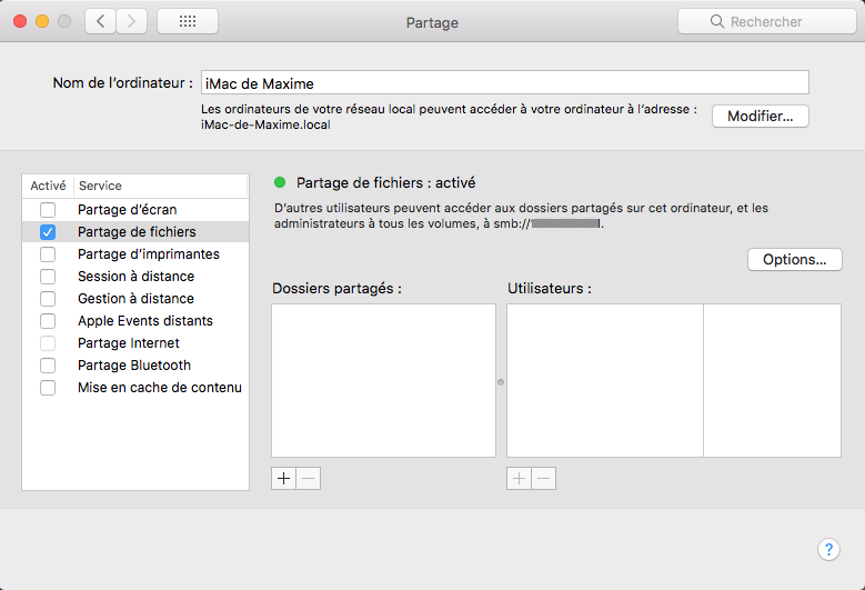 Partage de fichiers en réseau