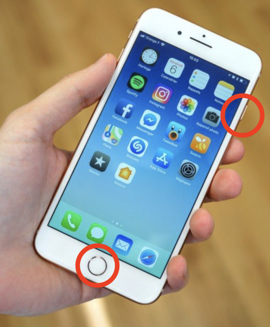 capture écran iPhone 8