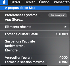 Caractéristiques mac