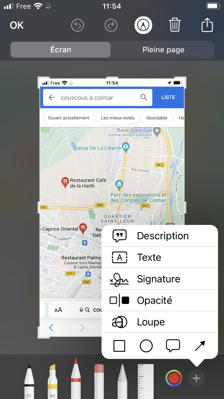 capture écran iPhone 8