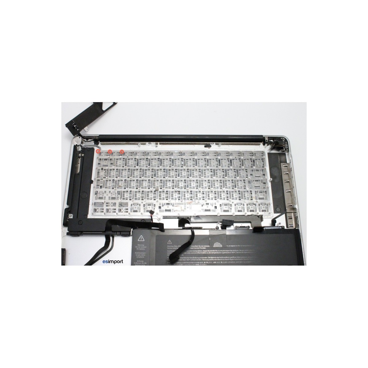 Changement clavier + trackpad + batterie sur macbook A1286