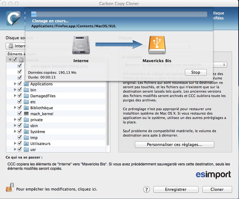 cloner Mac OS mavericks